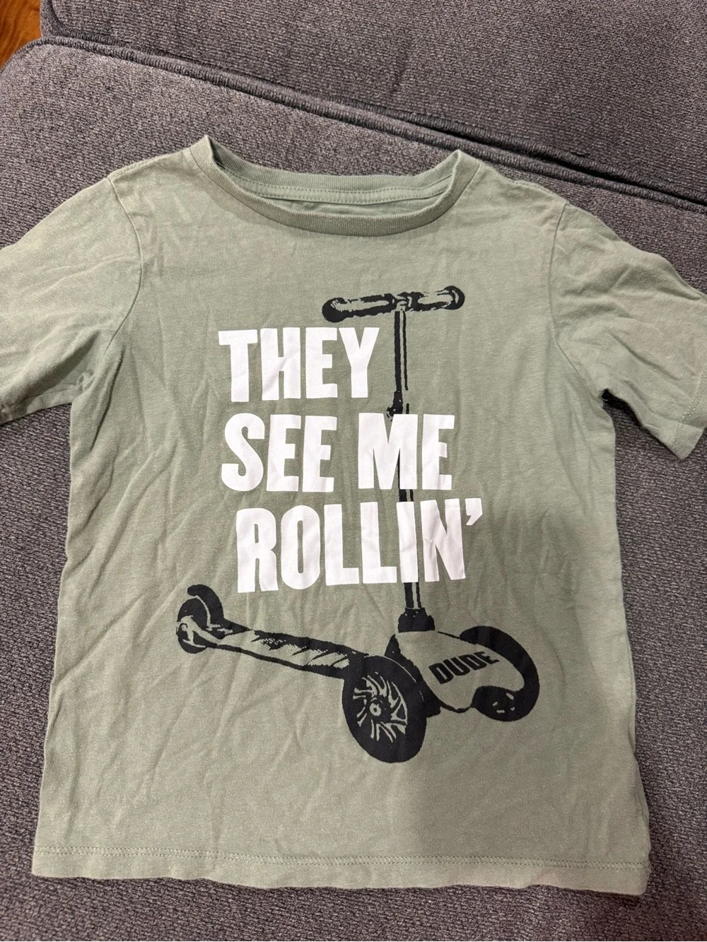 The Children's Place Olive Green Scooter Graphic Tee